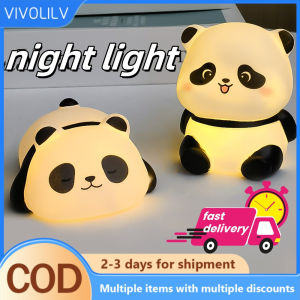 VIVOLILV 【👍🏻2-3 Days Delivery】Cartoon Animal Night Light Desktop Decoration Gift Bedhead Decoration Night Light Bedroom Night Light Panda