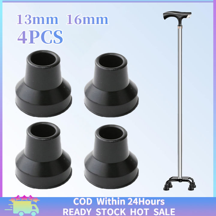 4Pcs Cane Rubber Foot Anti-Skid Cane Walking Stick Tip Replacement 13 ...