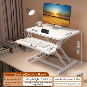 Height-Adjustable Lifting Standing Desk Elevated Rack Workbench Computer Desk Foldable Office Desk