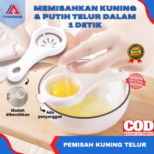 Alat Pemisah Kuning dan Putih Telur Egg Separator Sendok Saringan Pemisah Kuning Putih Telur Telor Alat Masak Kue Pastry Dapur Serbaguna Penyimpan Wadah Telur Gratis Ongkir Bisa COD
