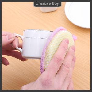 [Creative] 3 10 PCS Double Sided Dishwashing Sponge Dish Washing Brush Pan Pot Dish Wash Sponges Household Cleaning Reusable Kitchen Tool