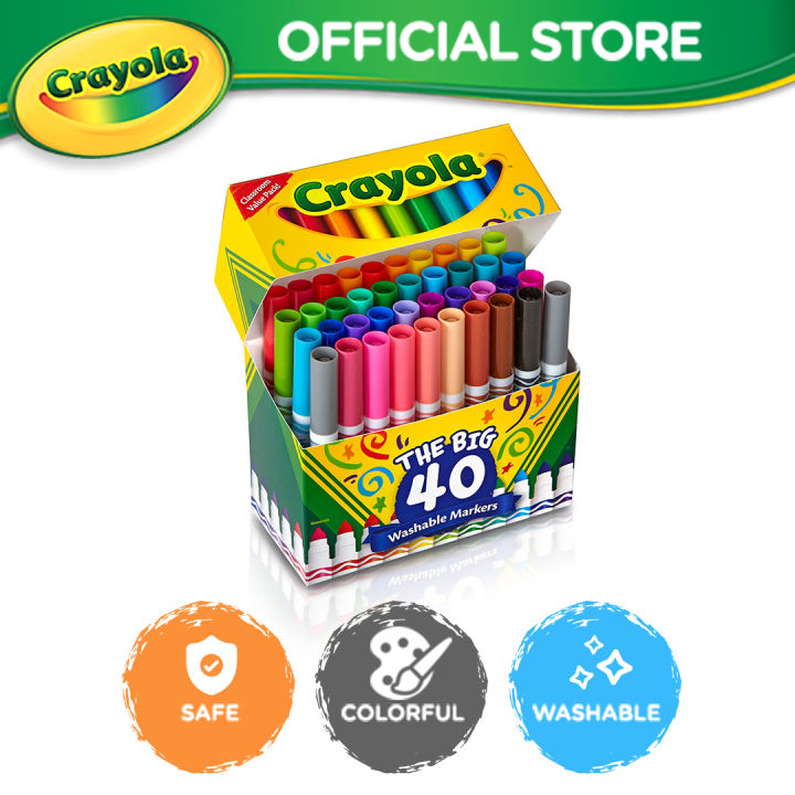 Crayola Washable Crayola Fine Line Markers 40 Pack Crayola 40