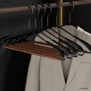 [COD] yixiayun Thickened Wide-shoulder Beech Iron Suit Hanger Seamless Non-slip Paint Metal Hanger Home Hotel Dry And Wet Dual-use Hange