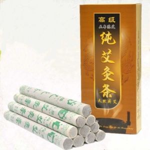 10Pcs/Box Natural Moxa Roll Stick Moxibustion Bar Purity Wormwood for Moxibustion Acupuncture Massage