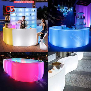 Thanh Led chiếu sáng có thể di chuyển hình tròn decor bàn bar bàn ghế ngoài trời