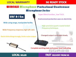 UHF A-12m Wireless Gooseneck Microphone Meeting System