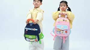 [SG Seller]Portable Toddler School Bag Cute Cartoon Children Backpack Lightweight Kids Daypack for Travel