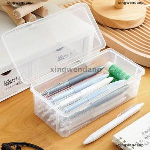 xingwendanp 1Pcs Pencil Case Box PP Material Transparent Pencil Box Pouch Stationery School Pencil Case Supplies Pencil Storage