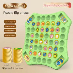 Childrens board game / birthday gift/educational flip board game / four-player match-4 game/gifts