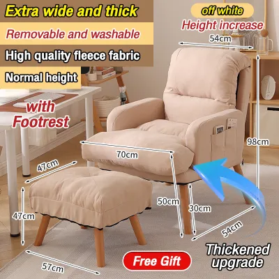 【SG Ready Stock】lazy sofa bed adjustable armchair single small bedroom Foldable lounge relax chair recliner chair for elderly sofa single lazy sofa seater armchair for living room Lazy Sofa Chair Foldable 懒人椅 懒人沙发