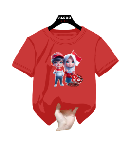 Baju kaos anak-anak merah putih 17 Agustusan RI bahan katun adem - size S-XXL (1-10TH) - Atasan anak laki-laki dan perempuan