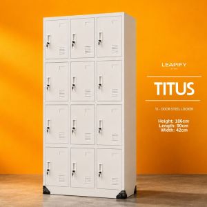 TITUS | Industrial 12-door Steel Locker in Modern Design by Leapify Steel- Waterproof and heavy-duty