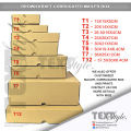 Textstyle T4 T5 T6 T-Mailer Box Corrugated Mailer Brown Kraft Box Packaging Shipping box Gift Box  - Set of 10. 
