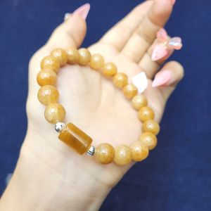 Vòng TA Tóc Vàng Nâu Cafe mix lu thống TA Tóc Nâu bi Ag - Phong Thủy TUDO