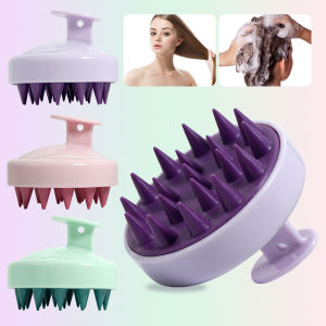 1PC Silicone Shampoo Scalp Massage Comb Hair Massager Head Body Scalp Massage Brush Scalp Massage Brush Comb Magic Handle Brush Spa Massage Brush Hair Brushes & Combs