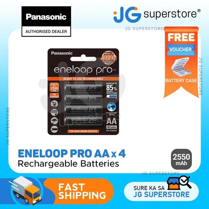 Panasonic Eneloop Pro Bk Hcce Bt Aa Rechargeable Battery Pack Of Black Jg Superstore