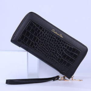 2023 New Style Crocodile Pattern Ladies Wallet Long Stitching Contrast Color Clutch Zipper Multi-card Position Wallet C079-111