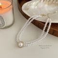 Pearl jewelry set for women original Necklace for women wedding accessories set bride jewelry set for evening party Banquet earrings for women korean style pearl Necklace and earings set pendant non tarnish Stud Earrings hypoallergenic Choker Necklaces. 