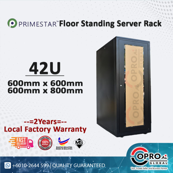 [READY STOCK] Primestar 42U 19inch Floor Standing Server Rack, Perspex ...