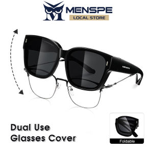 MENSPE แว่นตากันแดดแว่นสายตาสั้นพับเก็บได้แว่นกันแดด TAC โพลาไรซ์พับเก็บได้สวมทับแว่นตาผู้ชายผู้หญิง UV400สวมทับแว่นตาป้องกันการฮู้ดกล้องแว่นตากันแดดสำหรับท่องเที่ยวกลางแจ้งขับรถ