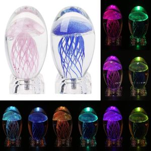 3D Creative Jellyfish Lamp Night Light for Children Kids Lamp Led Multicolor Lighting Crystal Fish Gifts Home Decoration