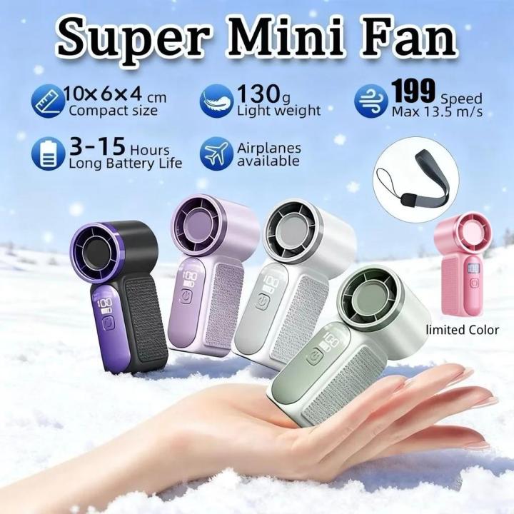 199 Speed Super Mini Fan 3000mAh Portable Handheld Usb Fan | Lazada