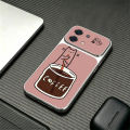 PBZZ Case for REDMI NOTE 13 4G REDMI NOTE 13 PRO 5G phone casing Softcase shockproof Cover new design aesthetic cute Coffee cat for girls purple KNKFCM3. 