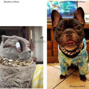 [COD] Wisdom-offere 1Pc Gold Adjustable Dog Cat Chain Gold Necklace for Dog Kitten Pet Accessories