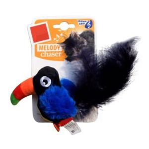 Durability Plush Cats Toy Rechargeable Cats Toy Squeaky Bird Toy Pet Cats for Felines Interactively Melodies
