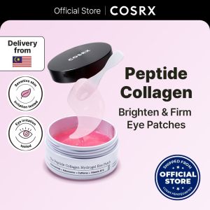 COSRX The Peptide Collagen Hydrogel Eye Patch 60 Patches 85g 4 Peptides Low Molecular Collagen Caffeine Niacinamide Hyaluronic Acid Depuff Fine Lines Dark Circles