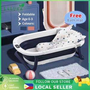 Baby Bath tub &Bath mat Kids Folding Large Size Bathtub 0-6 Years Newborn Products Baby Bath tubs set Large Portable Infants Bathtub Comfort Body Cushion Mat