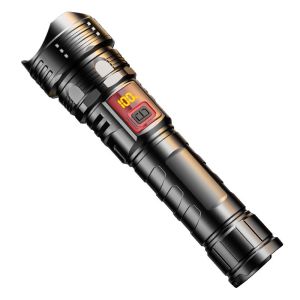 Super Bright Portable rechargeable flashlight 100000 lumens heavy duty japan Waterproof original with battery Telescoping zoom LED Outdoor Camping emergency light penlight Searchlight