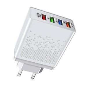 4 cổng USB nhanh 5 trong 1 nhiều thiết bị bộ chuyển đổi điện pd48w 5V3A du lịch thiết kế tường di động