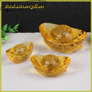 [Duola] Chinese Feng Shui Yuan Bao Dragon Pattern Ingot Lucky Blessing Home Ornament