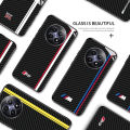 ZeroQiQi Case For Realme 12x 5G Famous Racing Car Logo Phone Case For boys Case Modified Stripe Design Carbon Fiber Tempered Glass Back Cover Casing. 