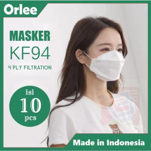 Masker Kf94 4Ply 4 ply Emboss Orlee evo 3D Kemenkes isi 10 pcs