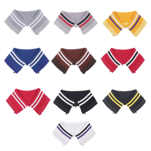 Down Jackets Striped Collar Detachable Collar Protections From Stains Dirt Proof Winter Coat Clothes Collar Protectors