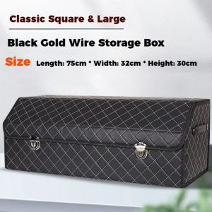 NEXASHOP PU Leather Car Trunk Storage Box Collapsible Extra Large Container Box Portable High Capacity Storage Bag Auto Accessories