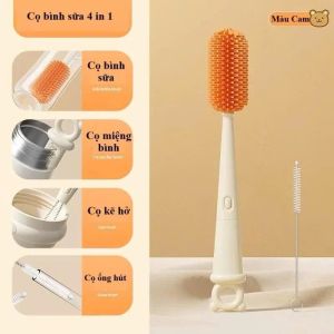 Cọ rửa bình sữa 3in1 KidsWorld Silicone đa năngdụng cụ vệ sinh bình sữanúm ti cao cấpCổ bình sữa