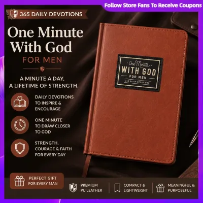 2026 One minute WITH GOD for men 365 days of daily prayer brown book Bible prayer Faux Leather Jou