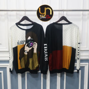 Sweater Wanita Atasan Motif Gambar New Hijab