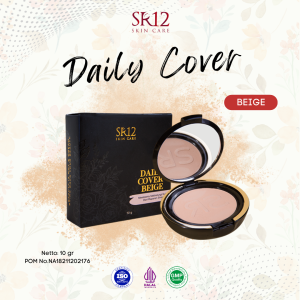 Daily Cover Bedak SR12 Compact Powder Tidak Mudah Luntur Whitening dan Glowing