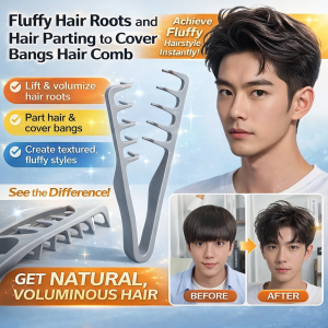 Fluffy Comb Convenient Use Hairdressing Comb Flexible Material Washable Ergonomic Cover Bald Spots