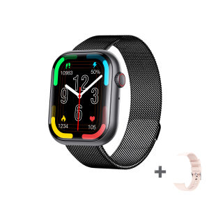 【COD】High-definition touch screen 2.1-inch large screen smart watch can last up to 300mah 7 days standby 100+ sports mode stopwatch timing Bluetooth call time setting weather display female menstrual period tracking sedentary reminder waterproof