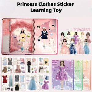 Princess Magnetic Paper Doll Dress Up Toy Set For Kids Girls Creative Play With Reusable Clothes And Accessories Stickers