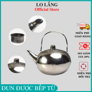 Bình pha trà và ấm đun nước 1L inox có lõi lọc dùng được bếp từ cao cấp