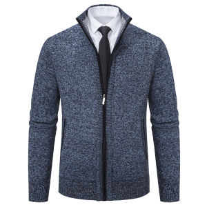 Classic Mens Full Zip Cardigan Fleece Sweater Big Size Christmas Casual Jumper Cardigans Coats US Male Outwear Amazon