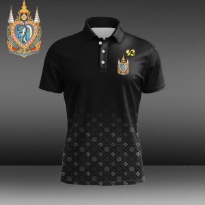 สิริกิติ์ เสื้อสีดำเสื้อโปโลผู้ชายเสื้อลายไทย 30 วันไว้ทุกข์ เสื้อโปโล เสื้อโปรโล ชาย ใส่ทำงาน ผ้าไมโครเกรดเอ เนื้อผ้านุ่มลื่น เย็นสบาย