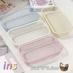【Familiars】 COD ตะกร้าเก็บของ ตะกร้าเหล็กขนาดเล็ก ins แบบพกพา อเนกประสงค์ วัสดุแข็งแรง กล่องเก็บของเบ็ดเตล็ด