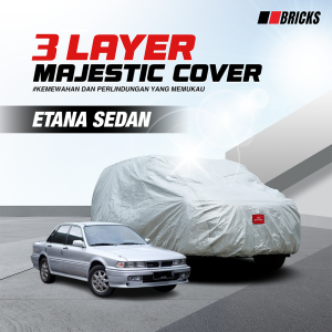 3 Layer Cover ETANA SEDAN Sarung Mobil Outdoor Anti UV & Waterproof BRICKS